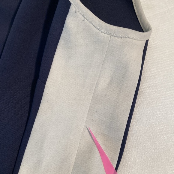 Ann Taylor colorblock navy cream belted dress S - Picture 15 of 15